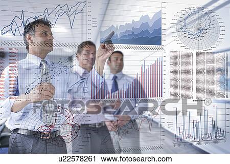 Businessmen discussing graphs and charts seen through screen View Large Photo Image Stock Image - Businessmen discussing graphs and charts seen through screen. Fotosearch