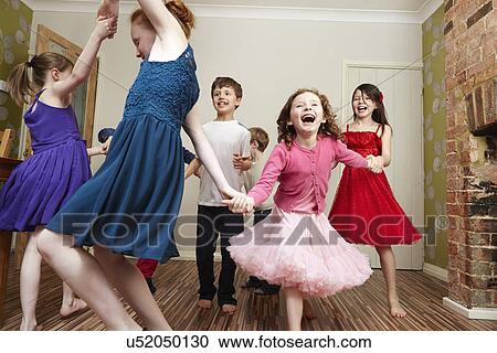 Children dancing at birthday party View Large Photo Image Stock Image - Children dancing at birthday party. Fotosearch