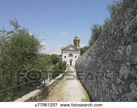 Stock Photo - Church exterior, Tuscany, Italy. Fotosearch