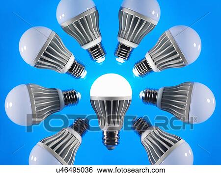 Energy saving LED lightbulbs View Large Photo Image Stock Photograph - Energy saving LED lightbulbs. Fotosearch