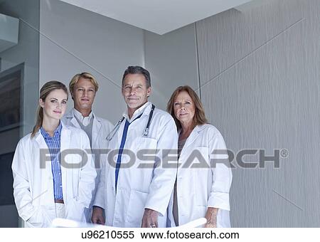 Stock Photography - Group portrait of male and female doctors. Fotosearch