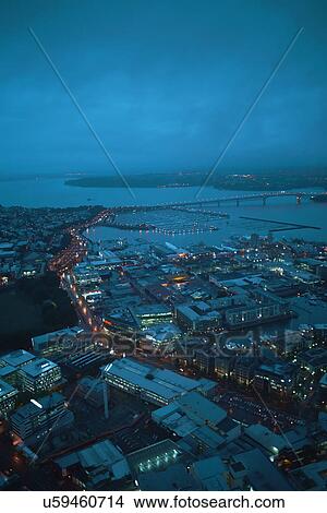 Picture - High angle view of Auckland, New Zealand. Fotosearch