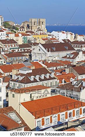 Lisbon city centre, Portugal View Large Photo Image Stock Photo - Lisbon city centre, Portugal. Fotosearch