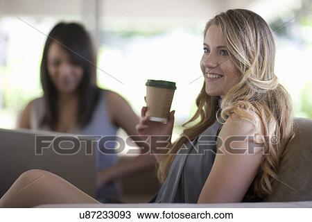 Office workers taking a coffee break View Large Photo Image Stock Image - Office workers taking a coffee break. Fotosearch