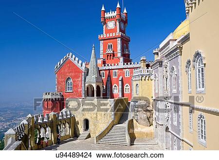 Pena National Palace, Sintra, Portugal View Large Photo Image Picture - Pena National Palace, Sintra, Portugal. Fotosearch
