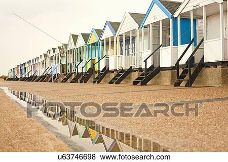 Row of beach huts, Southwold, Suffolk, UK View Large Photo Image Stock Photo - Row of beach huts, Southwold, Suffolk, UK. Fotosearch