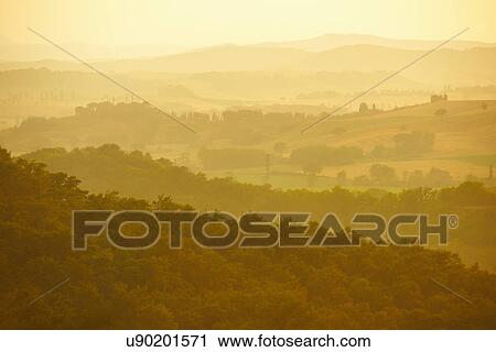 Rural landscape at sunset, Tuscany, Italy View Large Photo Image Stock Image - Rural landscape at sunset, Tuscany, Italy. Fotosearch