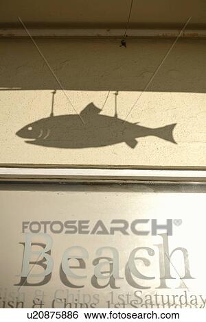 Stock Photograph - Sign for the beach, Southwold, Suffolk, UK. Fotosearch