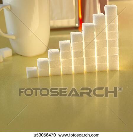 Stack of sugar cubes in the shape of a graph on a yellow table View Large Photo Image Stock Image - Stack of sugar cubes in the shape of a graph on a yellow table. Fotosearch