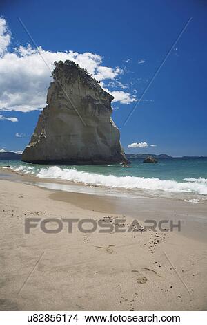 Picture - Te whanganui-a-hei beach, Coromandel Peninsula, New Zealand. Fotosearch