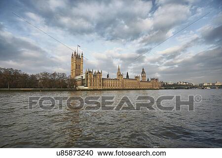 View of houses of parliament and the Thames, London, UK View Large Photo Image Stock Image - View of houses of parliament and the Thames, London, UK. Fotosearch