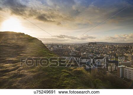 View of the City of Edinburgh from Salisbury Crags View Large Photo Image Stock Image - View of the City of Edinburgh from Salisbury Crags. Fotosearch