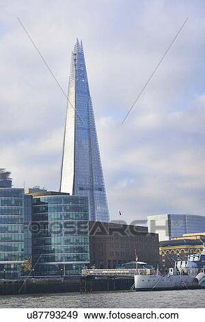 Stock Photo - View of The Shard and the Thames, London, UK. Fotosearch