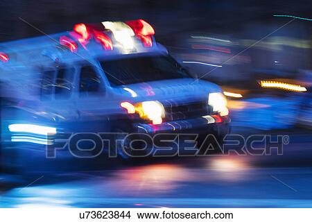 Ambulance at night View Large Photo Image Picture - Ambulance at night. Fotosearch