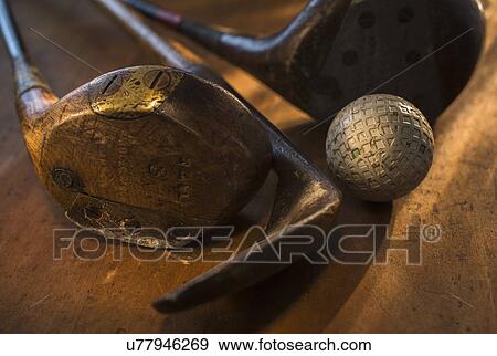 Stock Photo - Antique golfing gear. Fotosearch