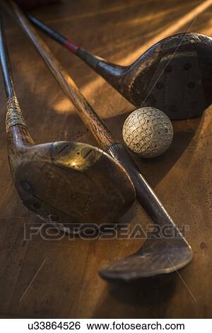 Stock Photograph - Antique golfing gear. Fotosearch