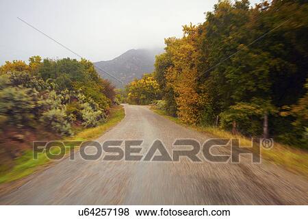 Empty, wet, country road View Large Photo Image Stock Photo - Empty, wet, country road. Fotosearch