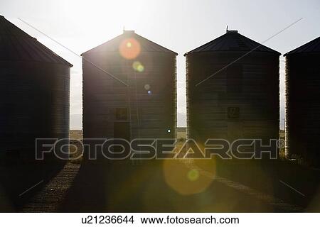 Grain silos View Large Photo Image Picture - Grain silos. Fotosearch