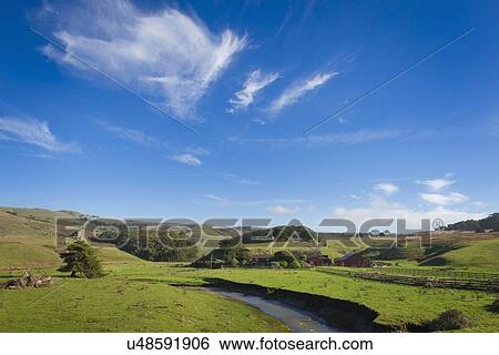 Idyllic landscape with farm View Large Photo Image Stock Photograph - Idyllic landscape with farm. Fotosearch
