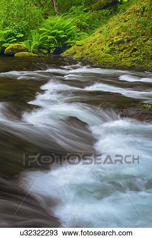 Stock Image - Long exposure of Tanner Creek. Fotosearch
