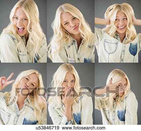 Multiple image of young woman View Large Photo Image Stock Photo - Multiple image of young woman . Fotosearch