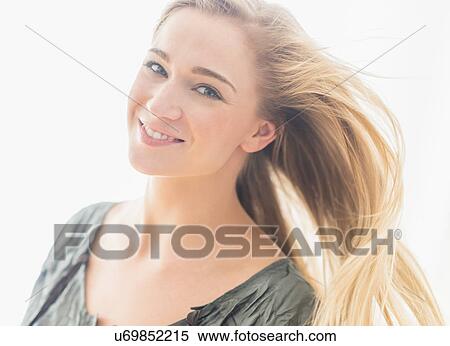 Portrait of attractive blonde woman View Large Photo Image Stock Photography - Portrait of attractive blonde woman. Fotosearch