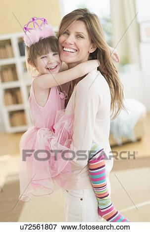 Portrait of mother and daughter (4-5) wearing tutu View Large Photo Image Stock Photo - Portrait of mother and daughter (4-5) wearing tutu. Fotosearch