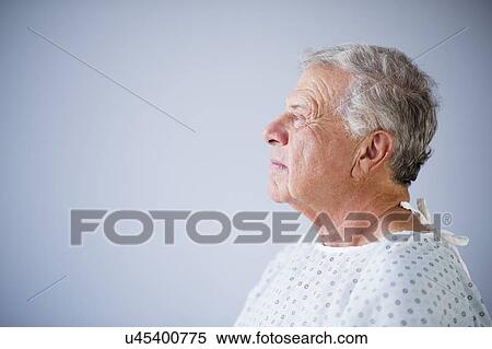 Stock Photography -  Side view of senior patient. Fotosearch