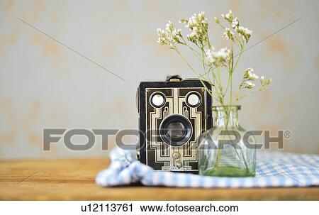 Studio shot of vintage camera and flowers View Large Photo Image Stock Image - Studio shot of vintage camera and flowers. Fotosearch