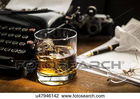 Stock Image - Studio shot of writers' desk. Fotosearch