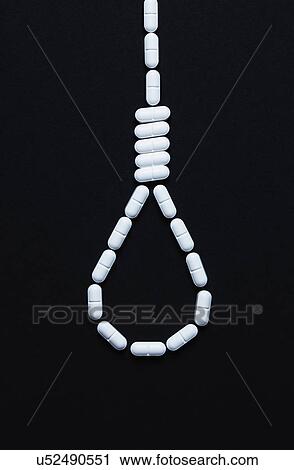 Hangman's knot made out of hydrocodone pills. Generic pills that contain 5 mg of hydrocodone and 500 mg of paracetamol (acetaminophen). This formulation is known as Vicodin and many other brand names View Large Photo Image Stock Image - Hangman's knot made out of hydrocodone pills. Generic pills that contain 5 mg of hydrocodone and 500 mg of paracetamol (acetaminophen). This formulation is known as Vicodin and many other brand names. Fotosearch