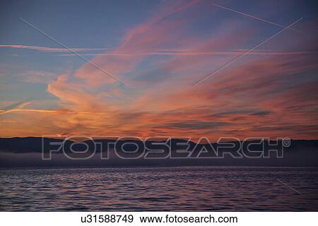 Stock Photo - Mist on Lake Maddiore, Novara, Italy. Fotosearch