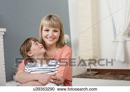 Portrait of young woman and girl View Large Photo Image Stock Image - Portrait of young woman and girl. Fotosearch