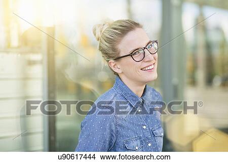 Picture - Portrait of young woman. Fotosearch