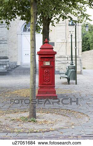Picture - Postbox in Bruges, Belgium. Fotosearch