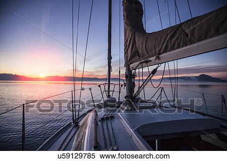Stock Photography - Sailing on Lake Maggiore, Piemonte, Novara, Italy. Fotosearch