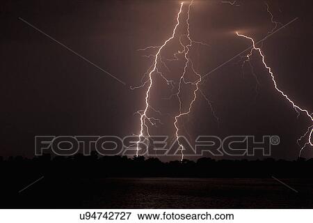 Stock Photo - Storm over Zambezi River. Fotosearch