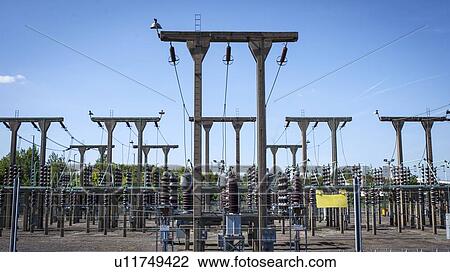 Stock Image - Electricity substation. Fotosearch