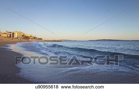 Beach, French Riviera, Cannes, France View Large Photo Image Stock Photo - Beach, French Riviera, Cannes, France. Fotosearch