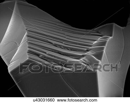 Stock Image - Meteorite image from a scanning electron microscope. Fotosearch