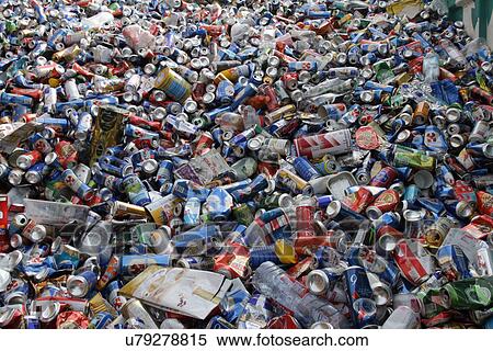 Pile of waste packaging, plastic bottles and tin cans View Large Photo Image Stock Photography - Pile of waste packaging, plastic bottles and tin cans. Fotosearch