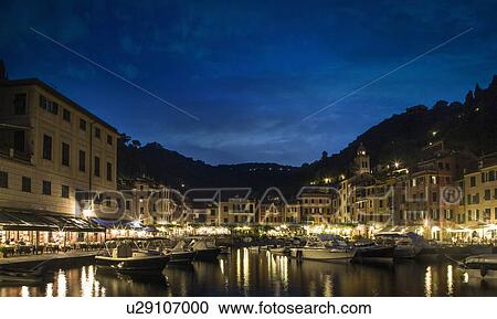 Portofino, Genova, Liguria, Italy at dusk View Large Photo Image Stock Image - Portofino, Genova, Liguria, Italy at dusk. Fotosearch