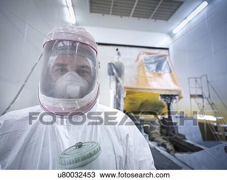 Portrait of paint spray technician in truck repair factory, close up View Large Photo Image Stock Image - Portrait of paint spray technician in truck repair factory, close up. Fotosearch