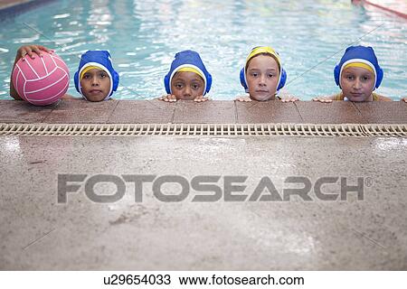 Portrait of three schoolgirl water polo players View Large Photo Image Stock Image - Portrait of three schoolgirl water polo players. Fotosearch