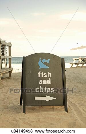 Sign for fish and chip shop View Large Photo Image Stock Photo - Sign for fish and chip shop. Fotosearch