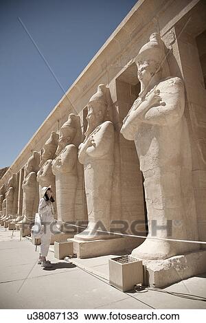 Statues at the Mortuary Temple of Queen Hatshepsut, Egypt View Large Photo Image Stock Image - Statues at the Mortuary Temple of Queen Hatshepsut, Egypt. Fotosearch