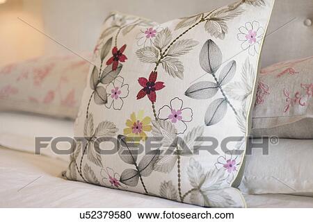 Close-up of pillows on bed at home; Santa Fe; New Mexico; USA View Large Photo Image Stock Image - Close-up of pillows on bed at home; Santa Fe; New Mexico; USA. Fotosearch