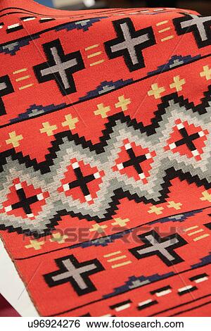 Detail of Navajo rug at Indian Market; Santa Fe; New Mexico; USA View Large Photo Image Stock Photograph - Detail of Navajo rug at Indian Market; Santa Fe; New Mexico; USA. Fotosearch