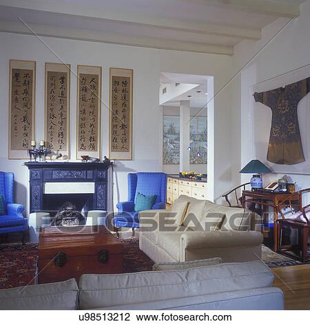 Living room with Chinese antiques and traditional furniture at home View Large Photo Image Stock Image - Living room with Chinese antiques and traditional furniture at home. Fotosearch