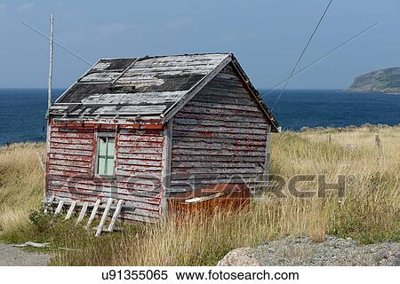 Stock Photography - Abandoned house at Newman's Cove, Bonavista Peninsula, Newfoundland And Labrador, Canada. Fotosearch